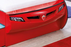CARBED Кровать-машина Coupe с выдвижной кроватью Red 20.03.1306.00 в Москаленки - moskalenki.katalogmebeli.com | фото 2