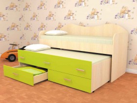 Кровать детская Нимфа двухместная 2.0 Венге/Дуб молочный в Москаленки - moskalenki.katalogmebeli.com | фото 2