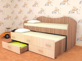 Кровать детская Нимфа двухместная 2.0 Венге/Дуб молочный в Москаленки - moskalenki.katalogmebeli.com | фото 3