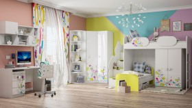 Детская комната Флер (Белый/корпус Выбеленное дерево) в Москаленки - moskalenki.katalogmebeli.com | фото 3