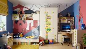 Детская комната Клаксон (Бежевый/корпус Клен) в Москаленки - moskalenki.katalogmebeli.com | фото