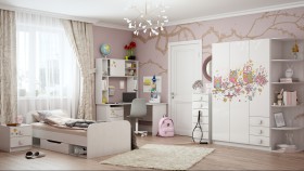Детская комната Совушки (Белый/корпус Выбеленное дерево) в Москаленки - moskalenki.katalogmebeli.com | фото 5