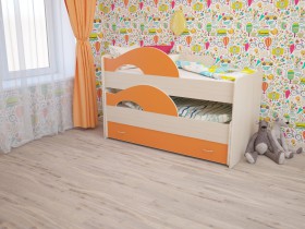 Кровать детская Радуга 1600 Млечный дуб/Венге в Москаленки - moskalenki.katalogmebeli.com | фото 3