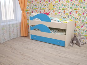 Кровать детская Радуга 1600 Млечный дуб/Венге в Москаленки - moskalenki.katalogmebeli.com | фото 4