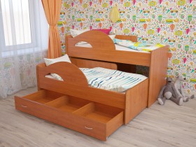 Кровать детская Радуга 1600 Млечный дуб/Венге в Москаленки - moskalenki.katalogmebeli.com | фото 6