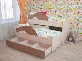 Кровать детская Радуга 1600 Млечный дуб/Венге в Москаленки - moskalenki.katalogmebeli.com | фото 7