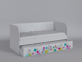 Диван-кровать Флёр (Белый/корпус Выбеленное дерево) в Москаленки - moskalenki.katalogmebeli.com | фото