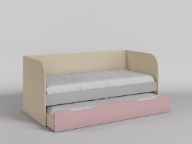 Диван-кровать Грэйси (Розовый/Серый/корпус Клен) в Москаленки - moskalenki.katalogmebeli.com | фото 1