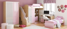 Диван-кровать Грэйси (Розовый/Серый/корпус Клен) в Москаленки - moskalenki.katalogmebeli.com | фото 7