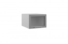 Гарда ГПГС 500 шкаф верхний горизонтальный глубокий со стеклом (Джинс/корпус Серый) в Москаленки - moskalenki.katalogmebeli.com | фото