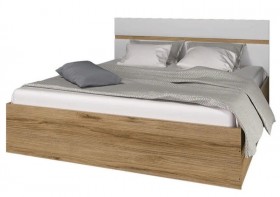 Ким кровать 1,4 (Дуб сонома/белый глянец) в Москаленки - moskalenki.katalogmebeli.com | фото