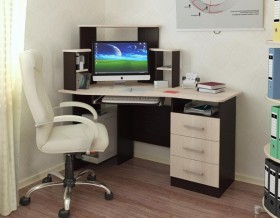 Компьютерный стол Каспер (венге/лоредо) в Москаленки - moskalenki.katalogmebeli.com | фото 1