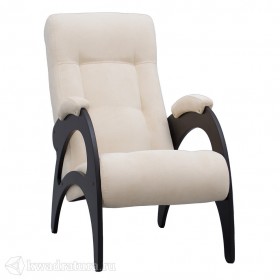 Кресло для отдыха Неаполь Модель 9 без лозы (Венге-эмаль/Ткань Ваниль Verona Vanilla) в Москаленки - moskalenki.katalogmebeli.com | фото