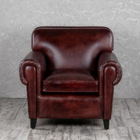 Кресло кожаное Элегант (Бордовый) в Москаленки - moskalenki.katalogmebeli.com | фото 7