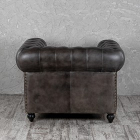 Кресло кожаное Лофт Честер (акация) в Москаленки - moskalenki.katalogmebeli.com | фото 7