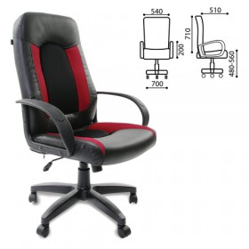 Кресло офисное BRABIX Strike EX-525 (черно-красный) в Москаленки - moskalenki.katalogmebeli.com | фото 1