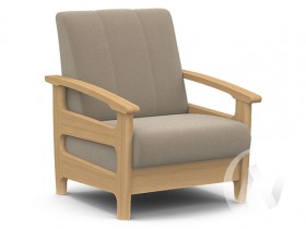 Кресло для отдыха Омега (бук лак/CATANIA LATTE) в Москаленки - moskalenki.katalogmebeli.com | фото 1