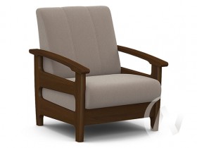 Кресло для отдыха Омега (орех лак/CATANIA COCOA) в Москаленки - moskalenki.katalogmebeli.com | фото 1