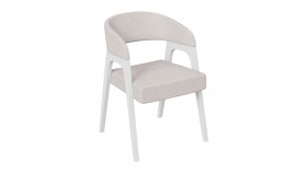 Кресло «Техас 1» (Белый матовый/Шенилл Estetica Vanille №220) в Москаленки - moskalenki.katalogmebeli.com | фото