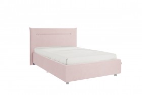 Кровать 1,2 Альба с основанием (Нежно-розовый велюр) в Москаленки - moskalenki.katalogmebeli.com | фото