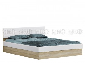 Кровать 1,4 спальня Фортуна (Дуб сонома/белый глянец) в Москаленки - moskalenki.katalogmebeli.com | фото 1
