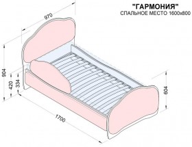 Кровать 160 Гармония 31 Светло-сиреневый (мягкий бортик) в Москаленки - moskalenki.katalogmebeli.com | фото 2