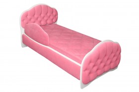 Кровать 160 Гармония 89 Розовый (мягкий бортик) в Москаленки - moskalenki.katalogmebeli.com | фото