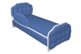 Кровать 170 Атлет 29 Синий (мягкий бортик) в Москаленки - moskalenki.katalogmebeli.com | фото 1
