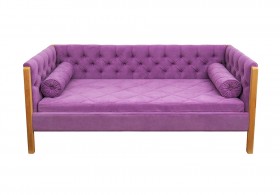 Кровать 180 серии Леди  32 Фиолетовый (подушка валик) в Москаленки - moskalenki.katalogmebeli.com | фото 1