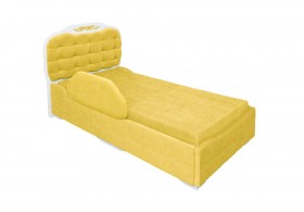 Кровать 190 Атлет Lux 74 Жёлтый (мягкий бортик) в Москаленки - moskalenki.katalogmebeli.com | фото