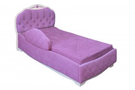 Кровать 190 Гармония Lux 67 Светло-фиолетовый (мягкий бортик) в Москаленки - moskalenki.katalogmebeli.com | фото 1