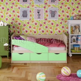 Кровать Бабочки 1,6м (Салат матовый) в Москаленки - moskalenki.katalogmebeli.com | фото