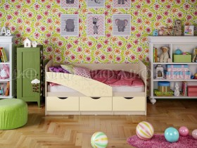 Кровать Бабочки 1,6м (Ваниль матовый) в Москаленки - moskalenki.katalogmebeli.com | фото