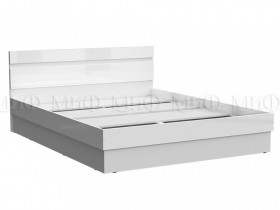 Кровать Челси 1400 (Белый/Белый глянец) в Москаленки - moskalenki.katalogmebeli.com | фото