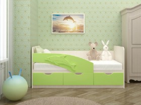 Кровать детская 1,6м Дельфин (Розовый металлик) в Москаленки - moskalenki.katalogmebeli.com | фото 2