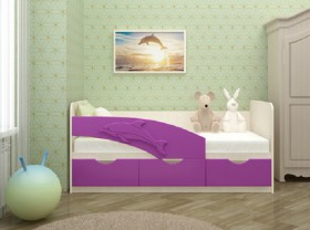 Кровать детская 1,6м Дельфин (Розовый металлик) в Москаленки - moskalenki.katalogmebeli.com | фото 8