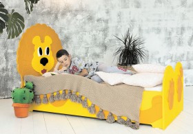 Кровать детская Лева 1.6 Желтый/Оранжевый в Москаленки - moskalenki.katalogmebeli.com | фото