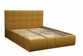 Кровать "Диана" ш. 1400 (Н=1010мм) (жаккард горчица) в Москаленки - moskalenki.katalogmebeli.com | фото
