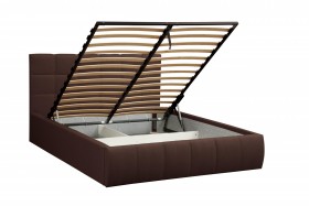 Кровать "Диана" ш. 1600 (Н=1010мм) (жаккард шоколад) в Москаленки - moskalenki.katalogmebeli.com | фото 1
