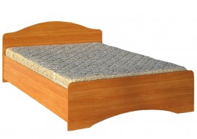 Кровать двойная 1600-1 без матраса (круглые спинки) Вишня Оксфорд в Москаленки - moskalenki.katalogmebeli.com | фото