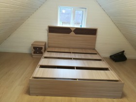 Кровать Николь 1.6 (Венге/Лиственница светлая) в Москаленки - moskalenki.katalogmebeli.com | фото 2