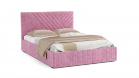 Кровать Гамма ш. 1400 (без основания для хранения) (велюр тенерифе розовый) в Москаленки - moskalenki.katalogmebeli.com | фото 1
