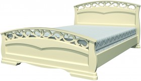 Кровать Грация-1 из массива сосны 1400*2000 Орех в Москаленки - moskalenki.katalogmebeli.com | фото 21