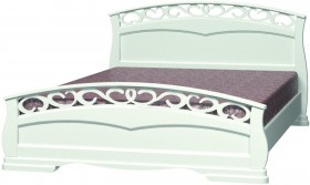 Кровать Грация-1 из массива сосны 900*2000 Белый античный в Москаленки - moskalenki.katalogmebeli.com | фото 5