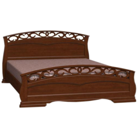 Кровать Грация-1 из массива сосны 900*2000 Орех в Москаленки - moskalenki.katalogmebeli.com | фото 8