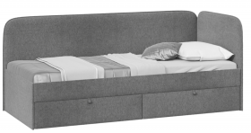 Кровать «Молли» с мягкой обивкой (900) тип 1 (Микровелюр Scandi Graphite 22) в Москаленки - moskalenki.katalogmebeli.com | фото