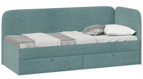 Кровать «Молли» с мягкой обивкой (900) тип 1 (Микровелюр Scandi Indigo 11) в Москаленки - moskalenki.katalogmebeli.com | фото