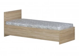 Кровать одинарная 800-2 без матраса (прямые спинки) Дуб Сонома в Москаленки - moskalenki.katalogmebeli.com | фото 1