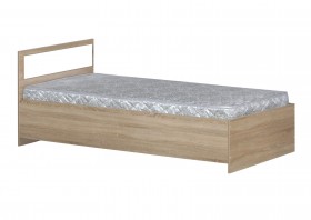 Кровать одинарная 900-2 без матраса (прямые спинки) Дуб Сонома в Москаленки - moskalenki.katalogmebeli.com | фото
