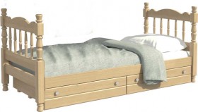 Кровать одинарная Аленка из массива сосны 800*1890 Сосна в Москаленки - moskalenki.katalogmebeli.com | фото